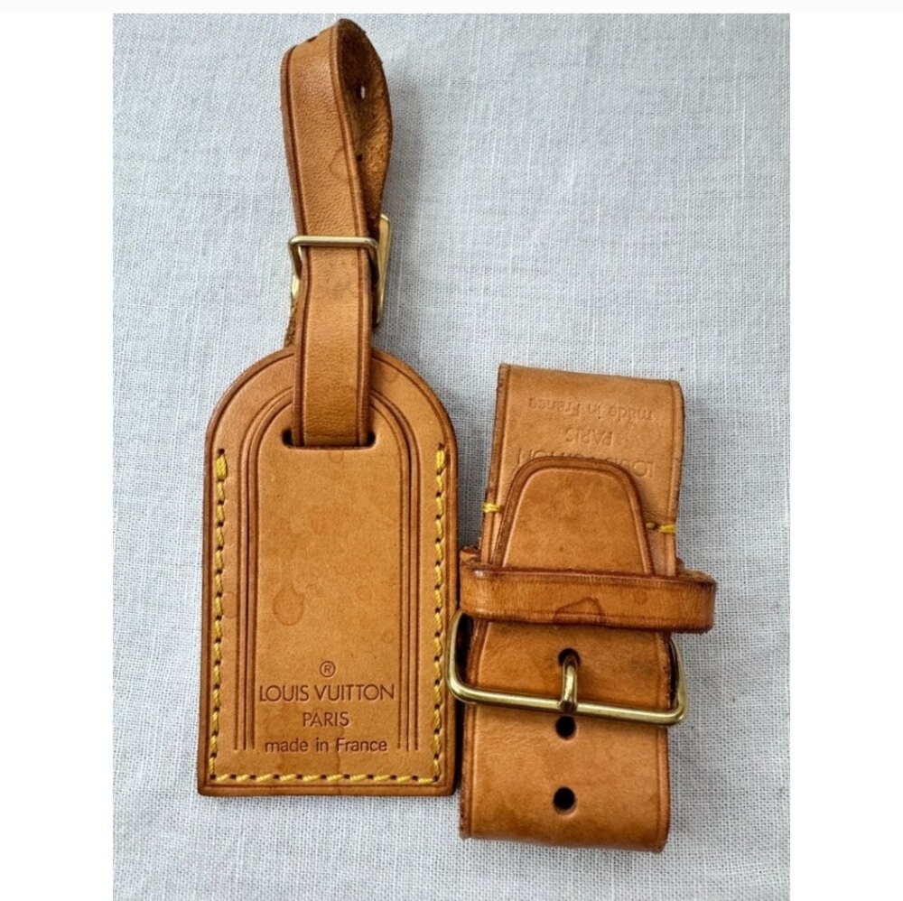 Louis Vuitton Luggage tag in Tan Leather